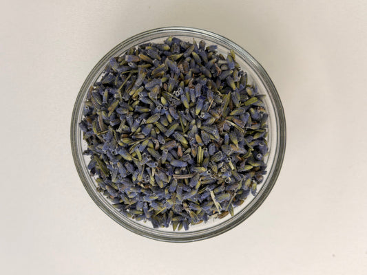 Whole dried culinary lavender flowers, lavanda, for tea