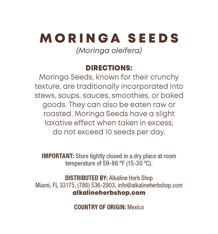 Just Herbs: Moringa Seeds