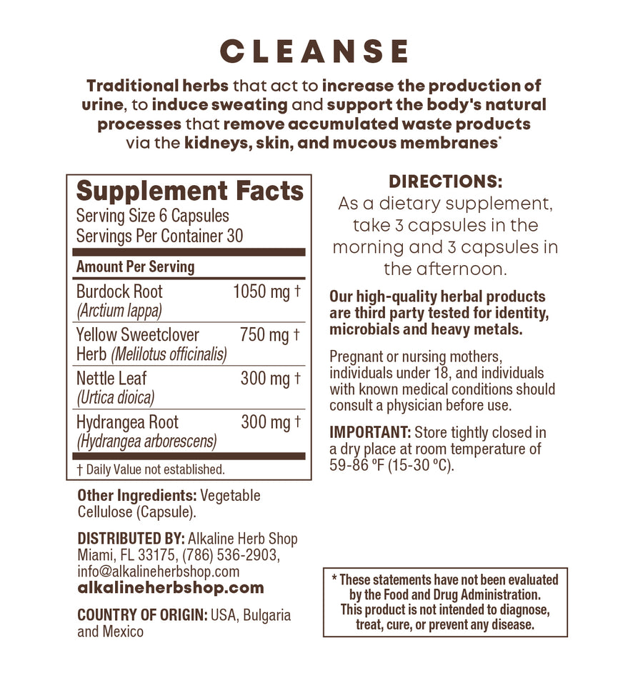 Cleanse Supplement 180 Capsules (Happy Lymph)