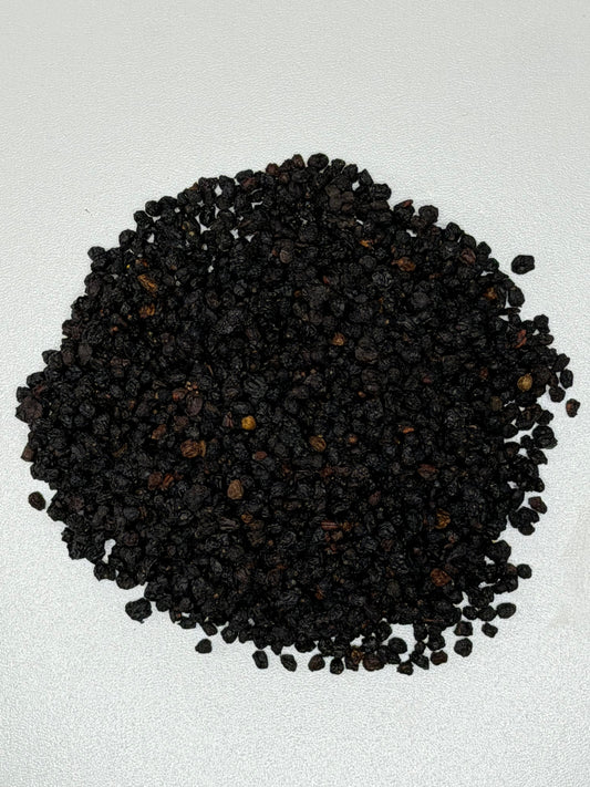 Bayas de saúco secas, Sambucus nigra, para té y jarabe