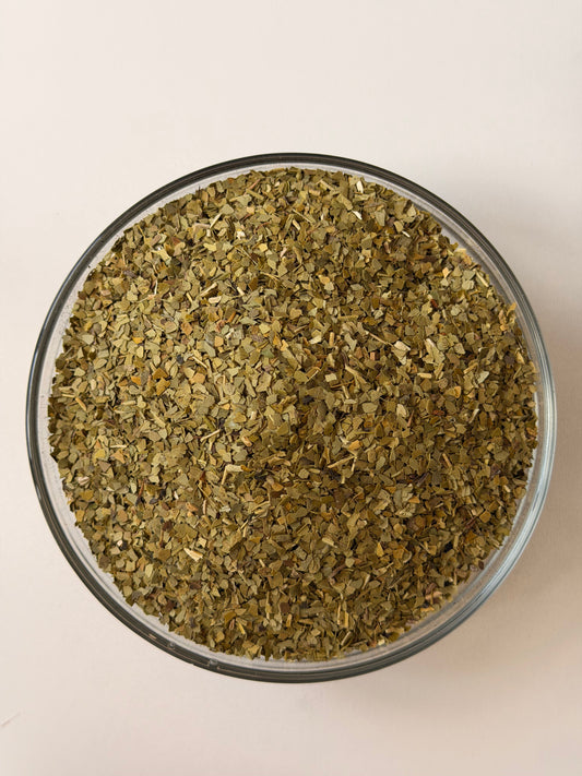 Cut and sifted yerba mate leaf for tea