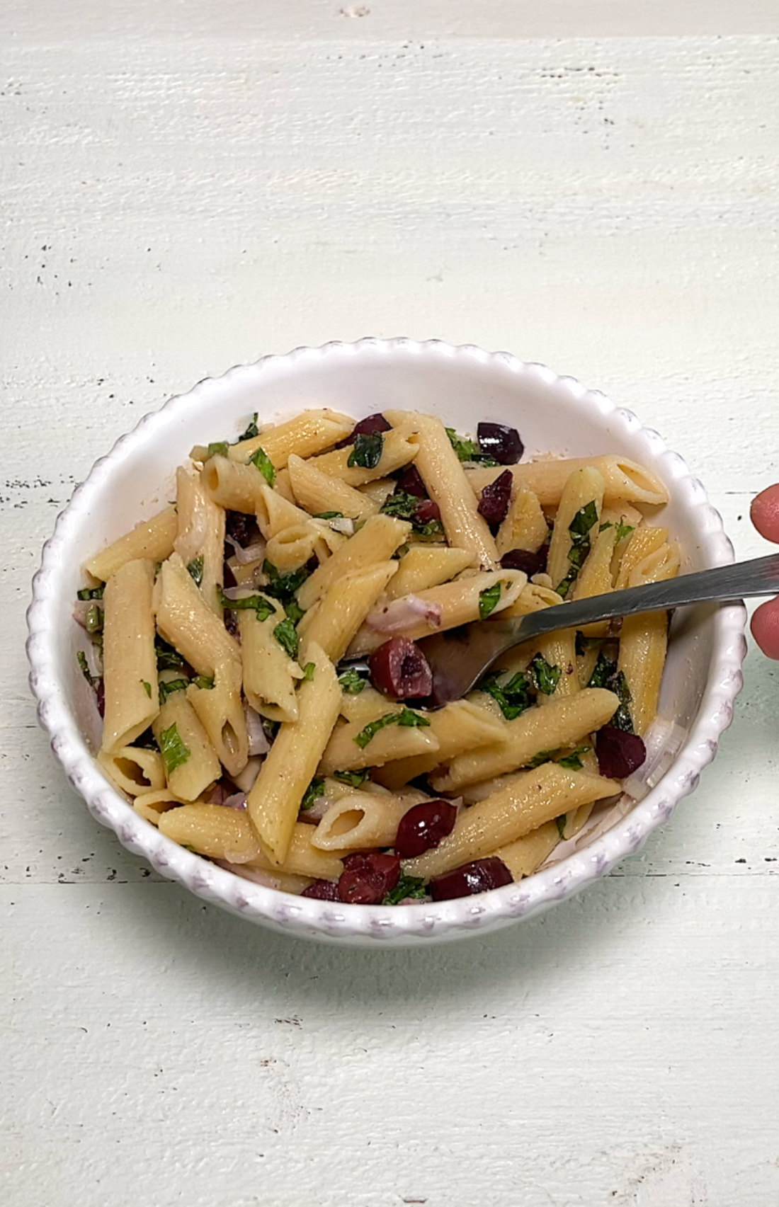 Alkaline Vegan Mediterranean Pasta Salad