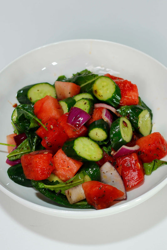 Watermelon and Cucumber Salad