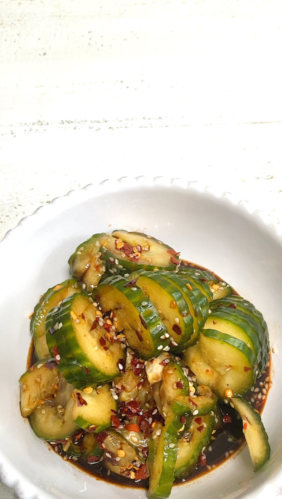 Spicy Marinated Cucumber Salad