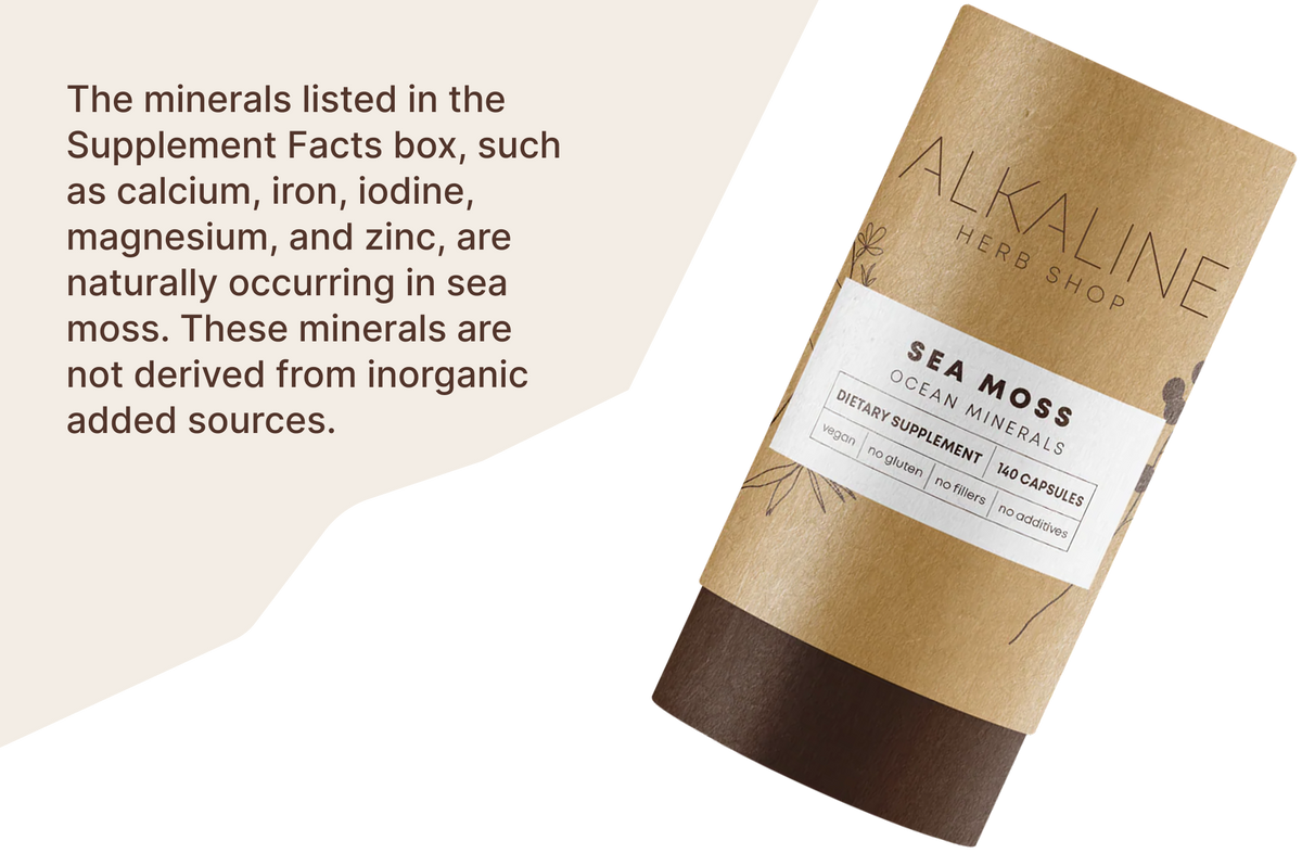 Irish sea moss capsules 140-count tube