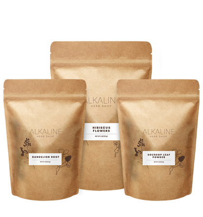 Herbal Glow Bundle - Hibiscus Flowers, Dandelion Root, and Soursop Leaves