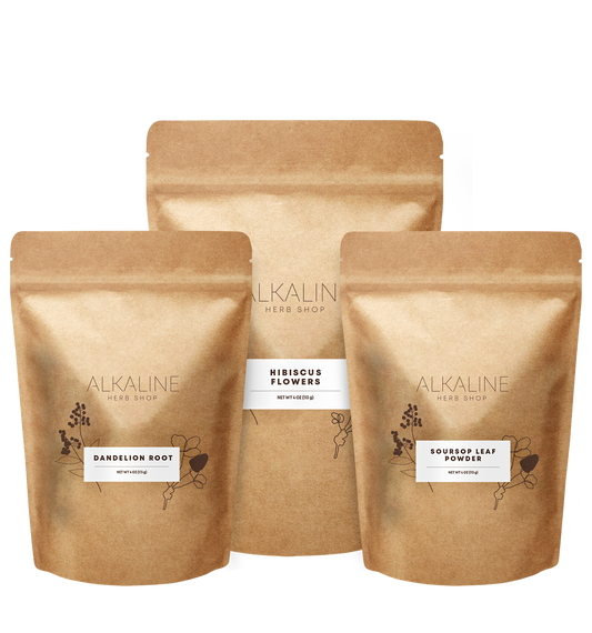 Herbal Glow Bundle - Hibiscus Flowers, Dandelion Root, and Soursop Leaves