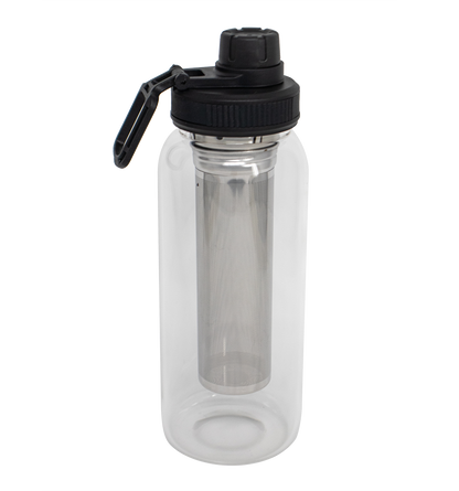 Sports Glass Bottle with Infuser