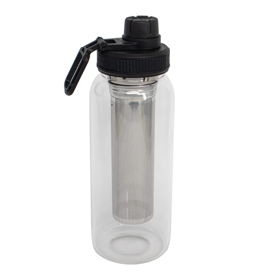 Sports Glass Bottle with Infuser