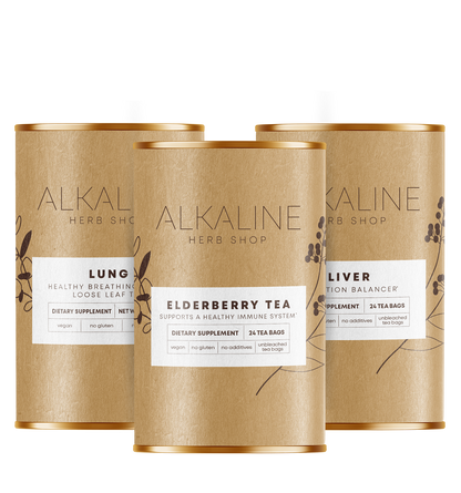 The Tranquility Bundle - Liver Tea Supplement (Happy Liver Tea), Lung Tea Supplement (Happy Lung Tea), and Elderberry Tea Supplement