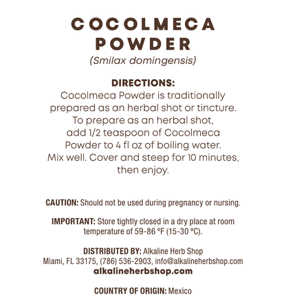 Cocolmeca Powder 4 oz (Cocolmeca Bark Root) for Herbal Shots