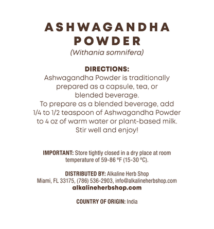 Just Herbs: Ashwagandha Powder