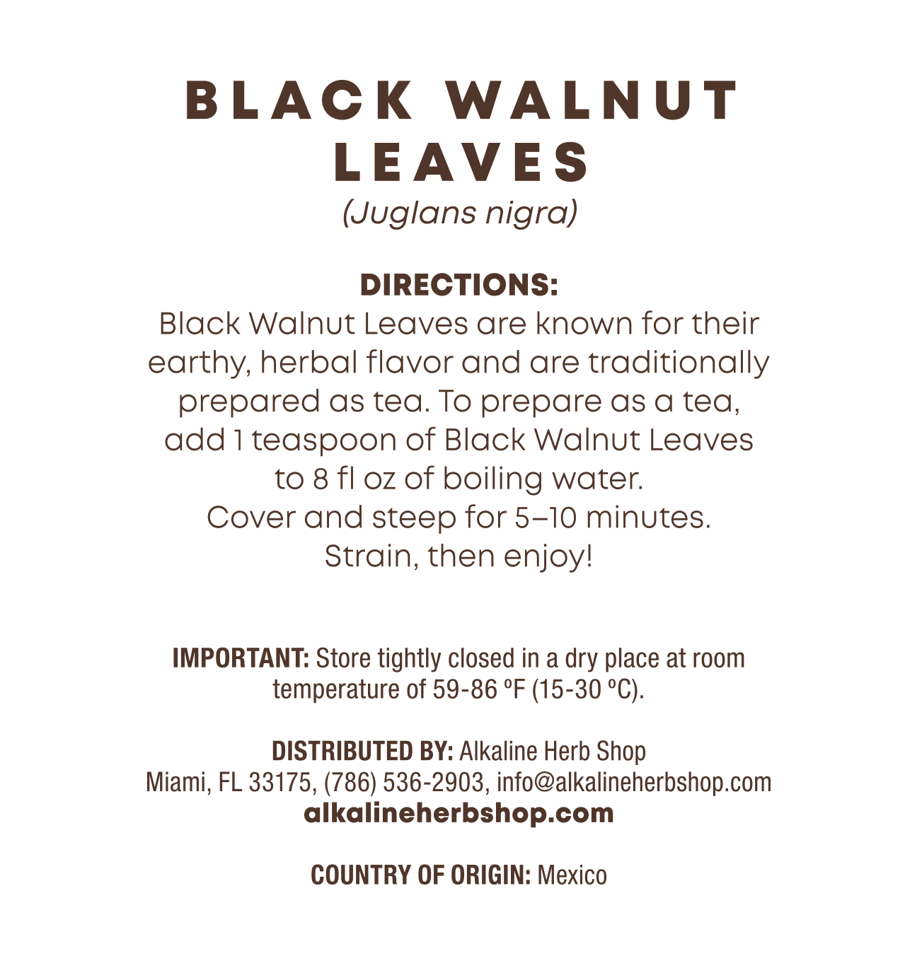 Just Herbs: Black Walnut Leaves