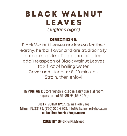 Just Herbs: Black Walnut Leaves