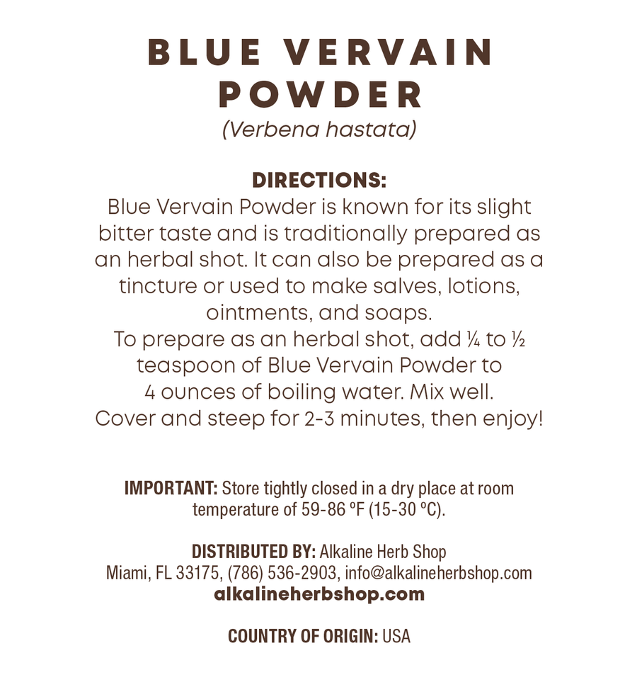 Just Herbs: Blue Vervain Powder
