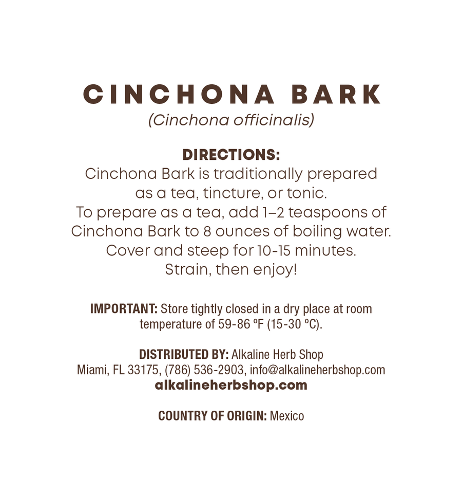 Just Herbs: Cinchona Bark