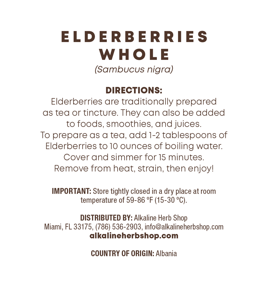 Just Herbs: Elderberries Whole