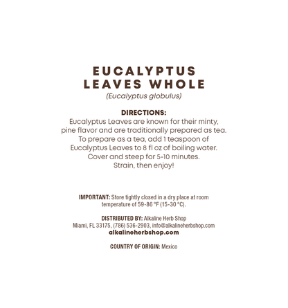 Just Herbs: Eucalyptus Leaves Whole