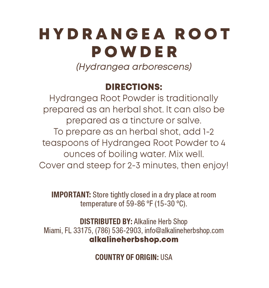 Just Herbs: Hydrangea Root Powder