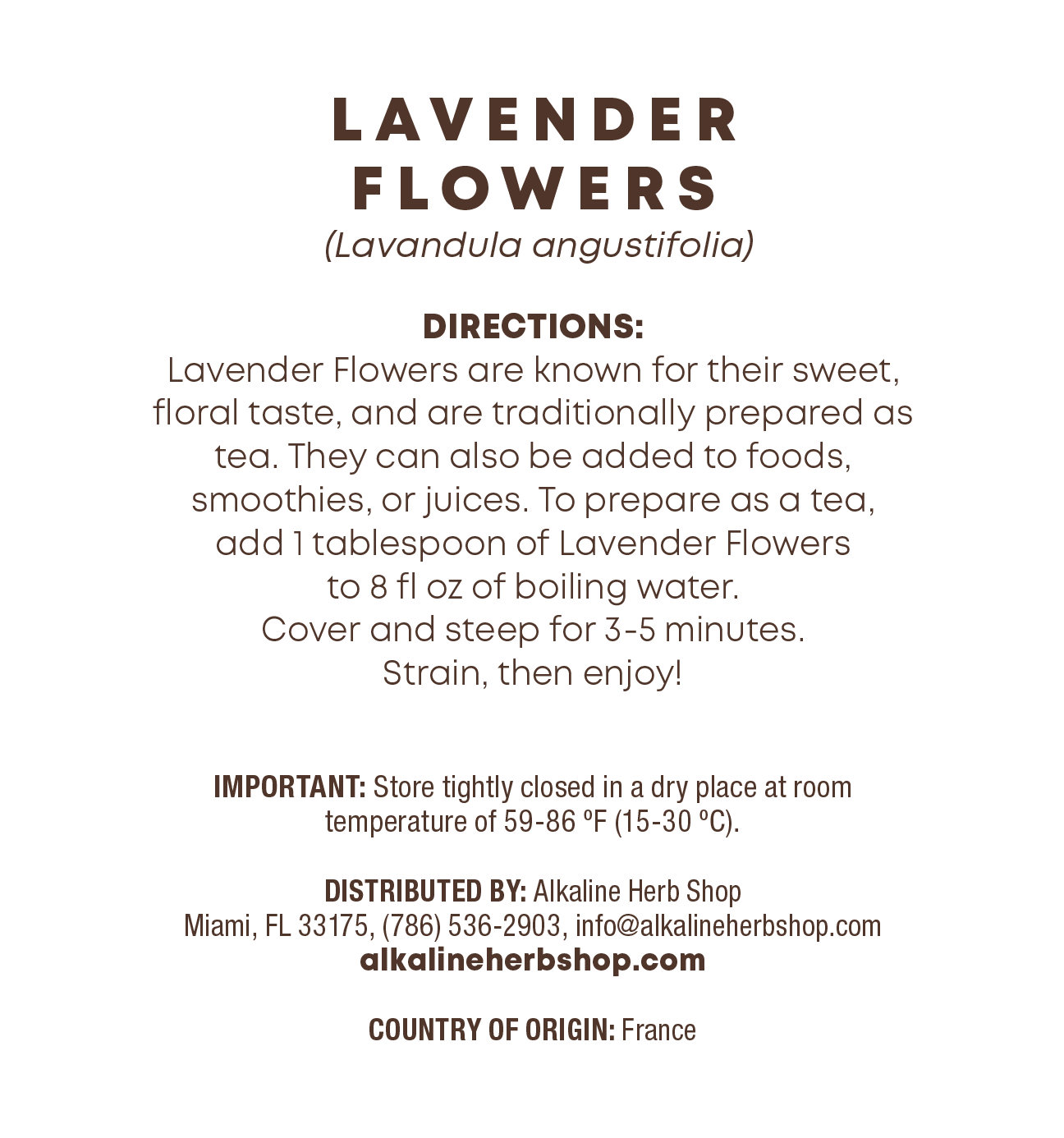 Just Herbs: Lavender Flowers