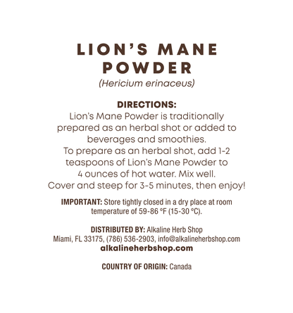 Just Herbs: Lion's Mane Powder