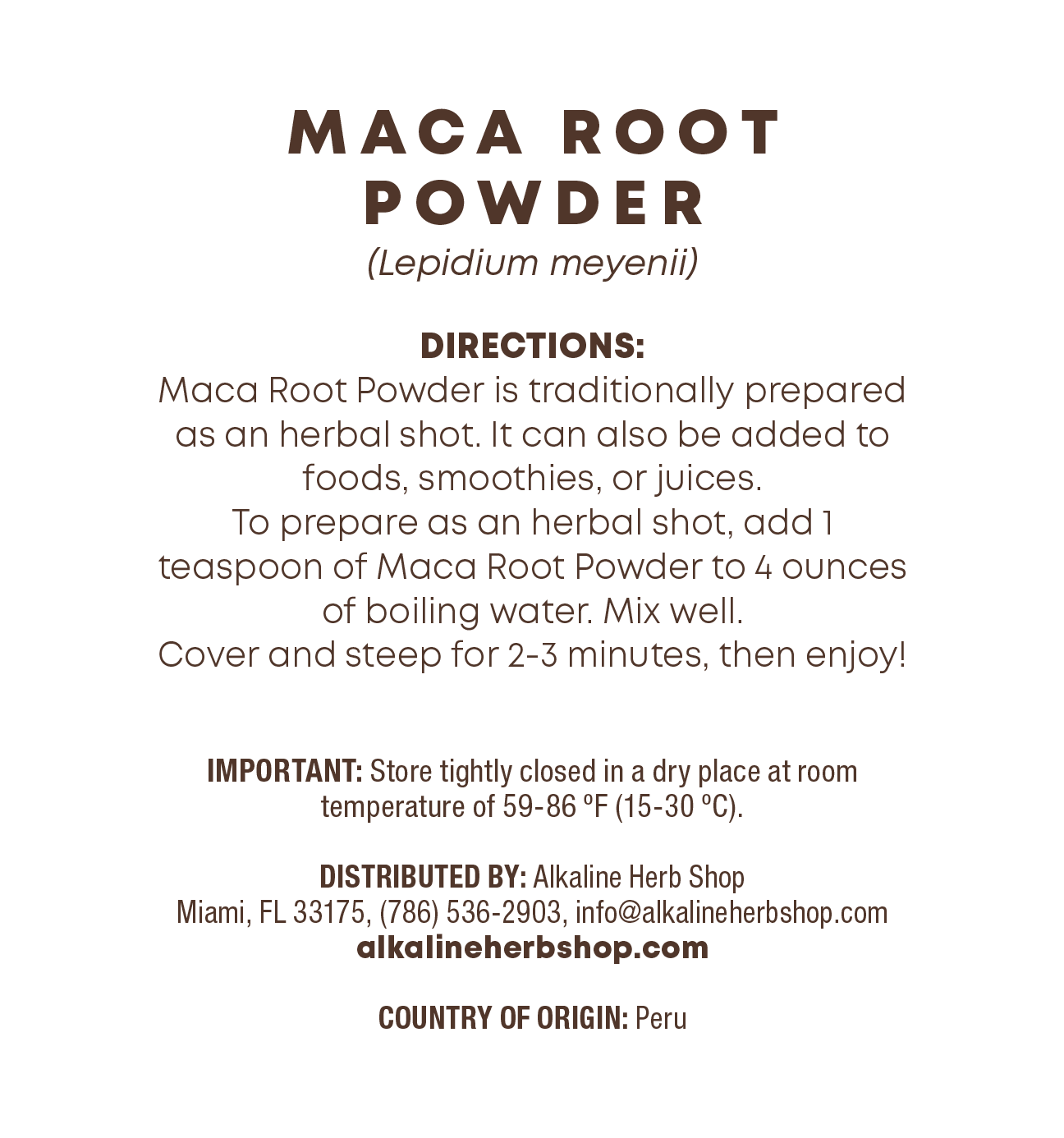 Just Herbs: Maca Root Powder