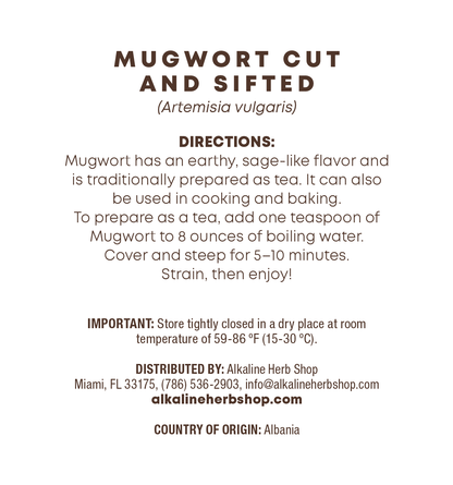 Just Herbs: Mugwort Cut and Sifted