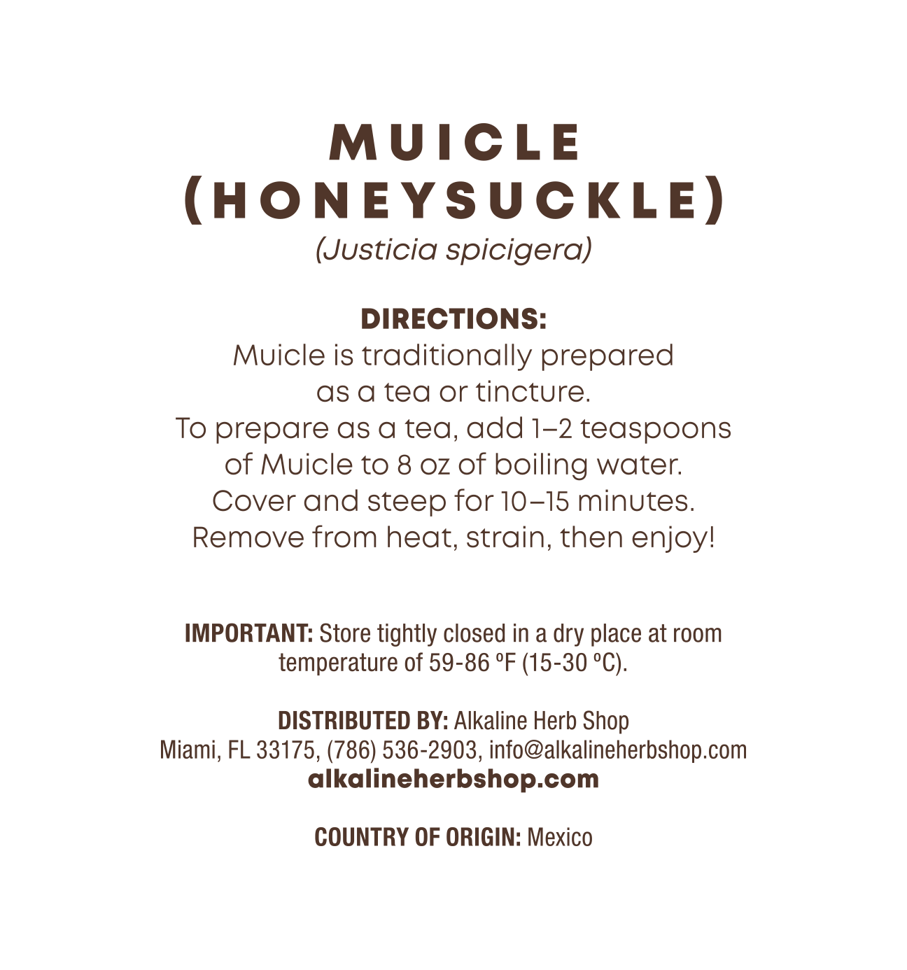 Just Herbs: Muicle (Honeysuckle)