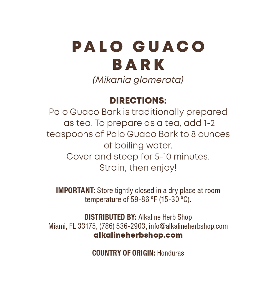 Just Herbs: Palo Guaco (Bark)