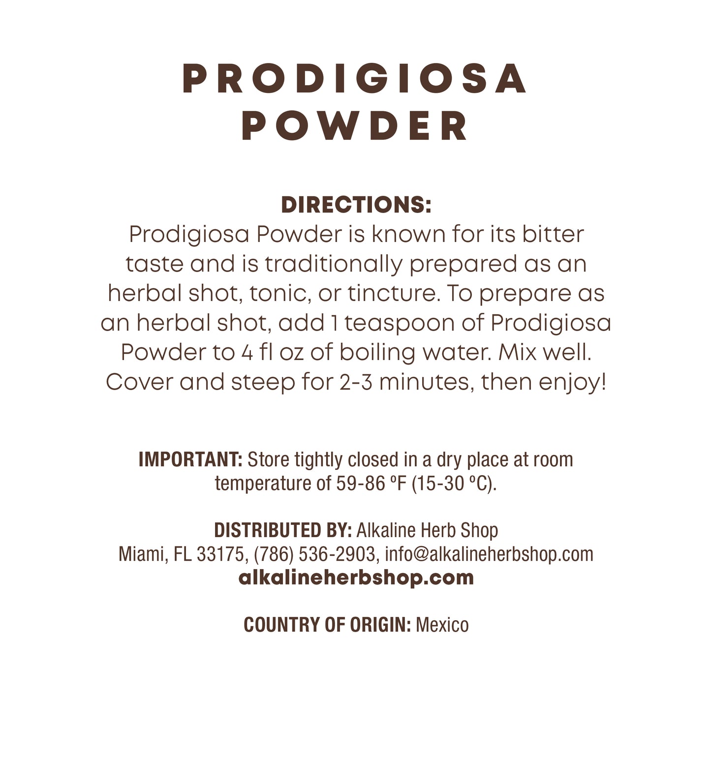 Just Herbs: Prodigiosa Powder