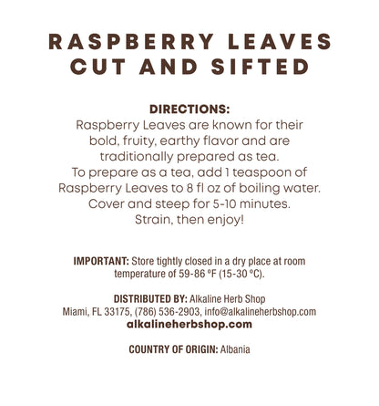 Just Herbs: Raspberry Leaves Cut and Sifted