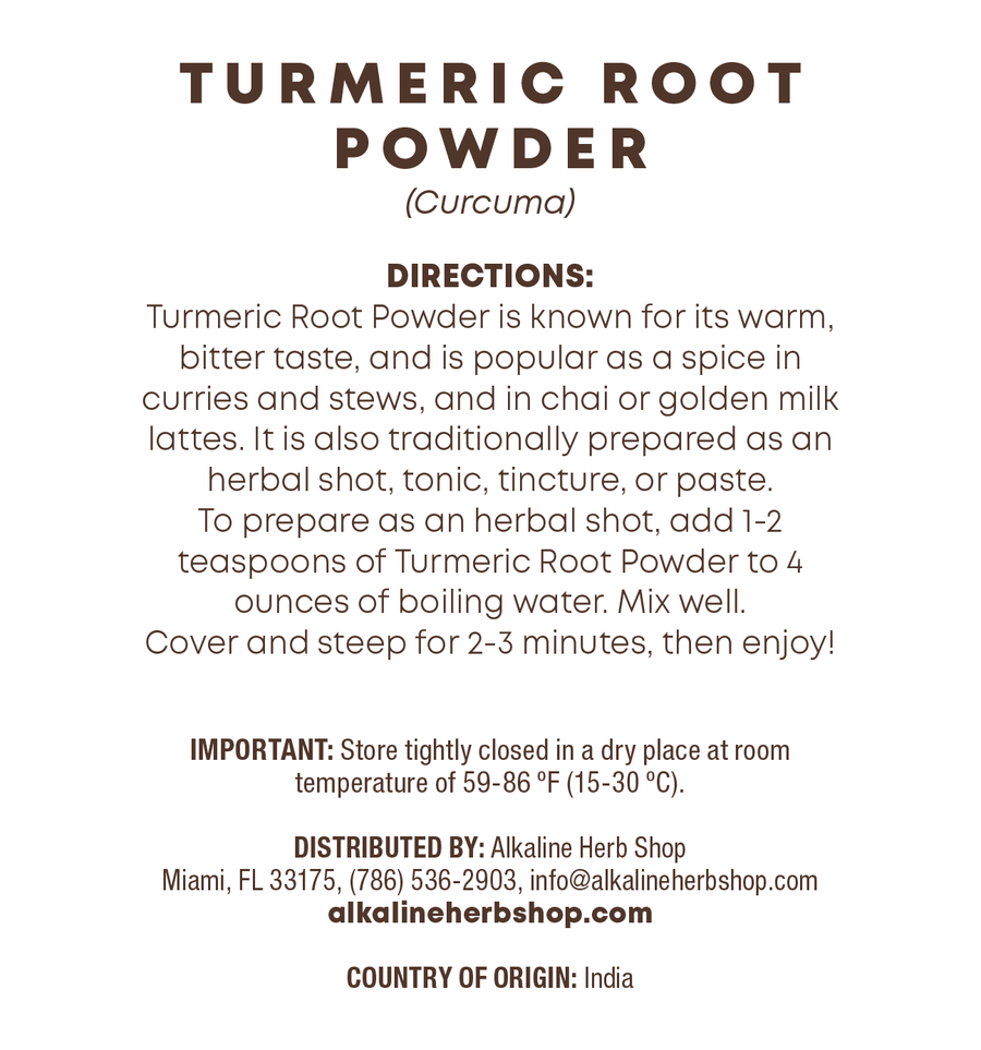 Just Herbs: Turmeric Root Powder