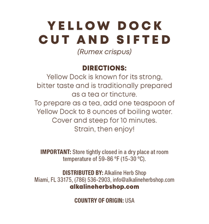 Just Herbs: Yellow Dock Cut and Sifted