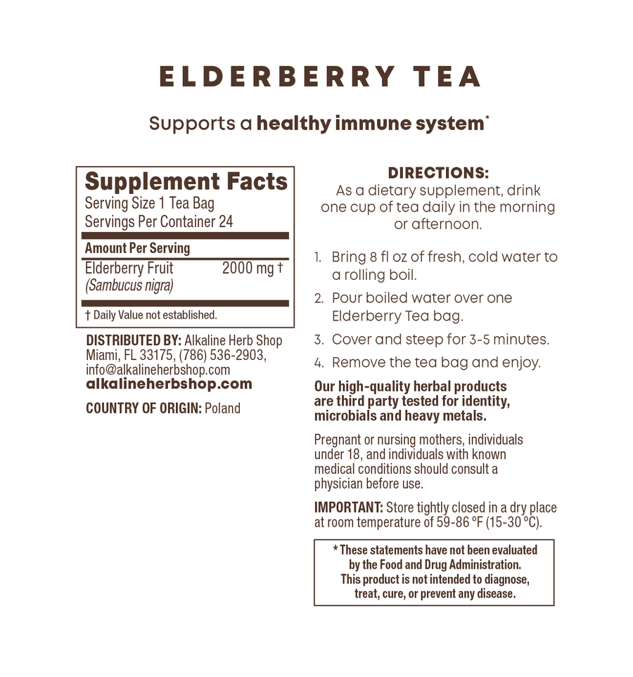 Elderberry Tea Supplement