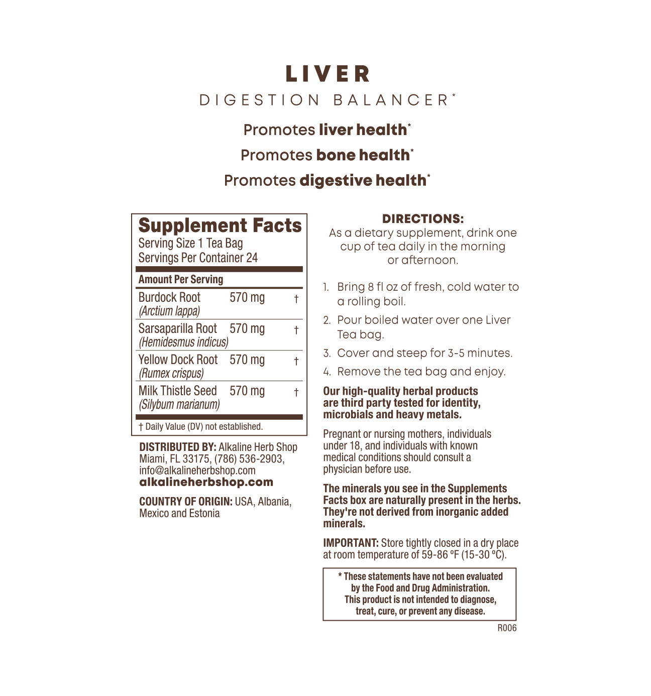 Liver Tea Supplement (Happy Liver Tea)