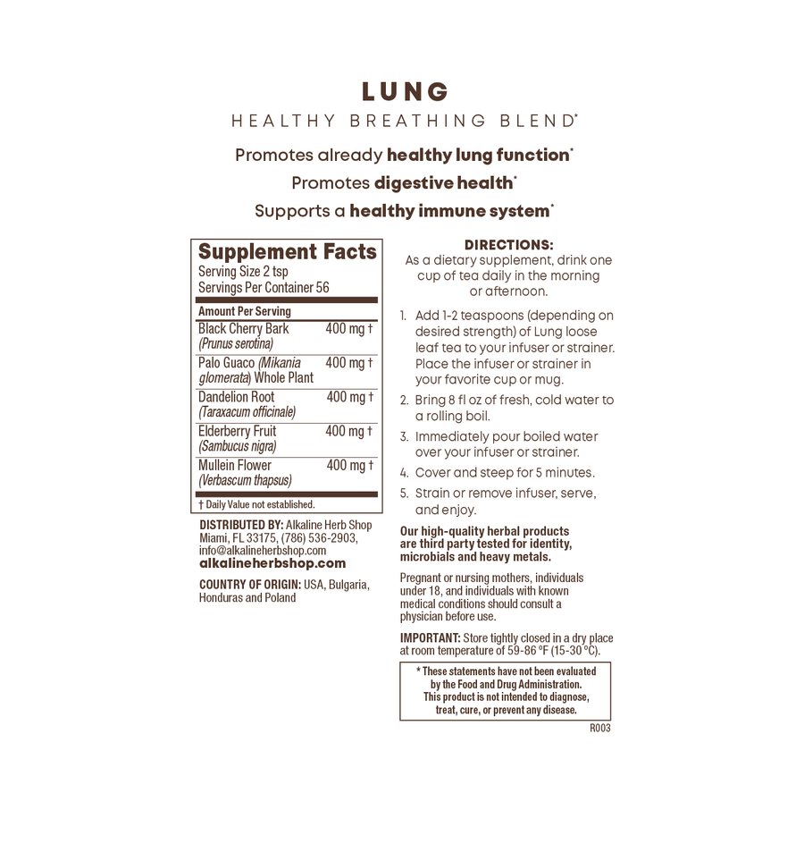 Lung Tea Supplement (Happy Lung Tea)
