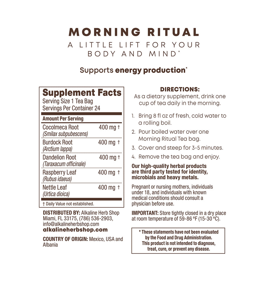 Morning Ritual Tea Supplement (Energy Tea)