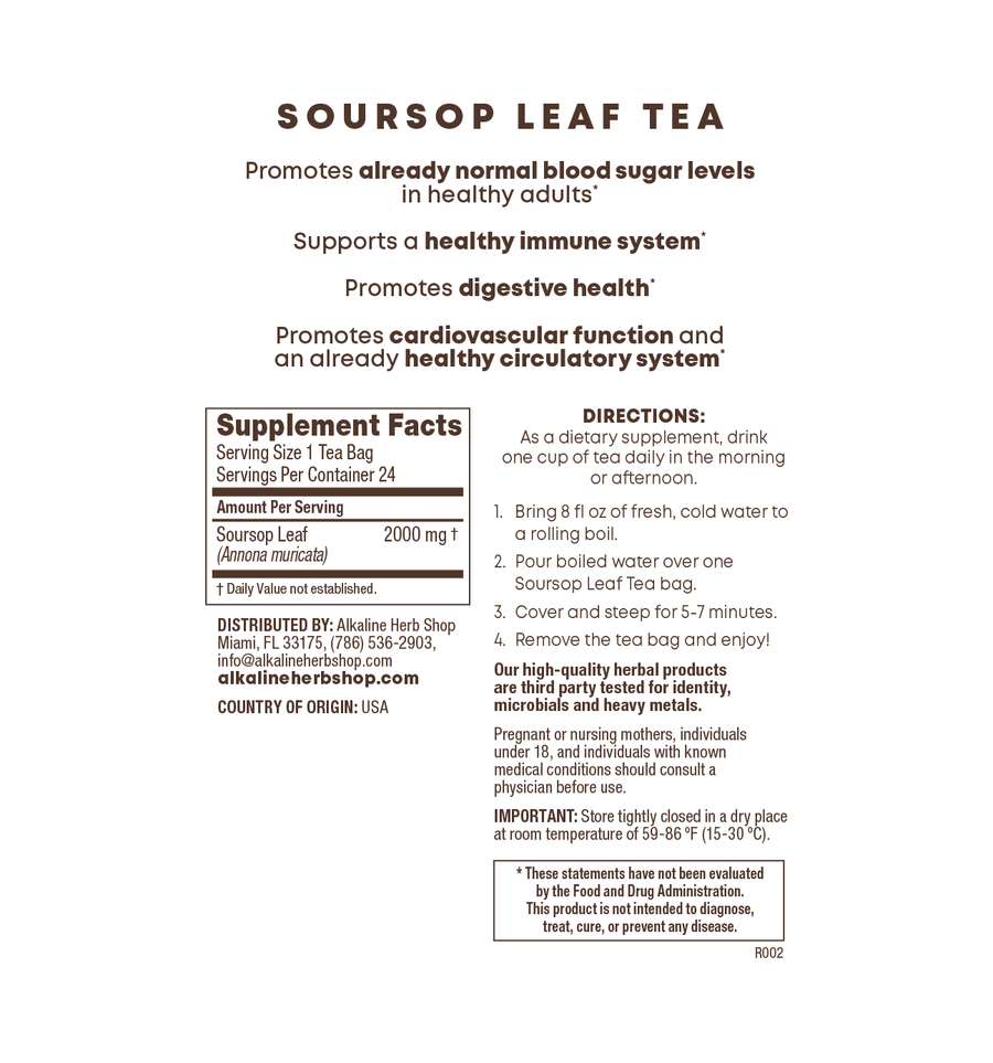 Soursop Leaf Tea Supplement