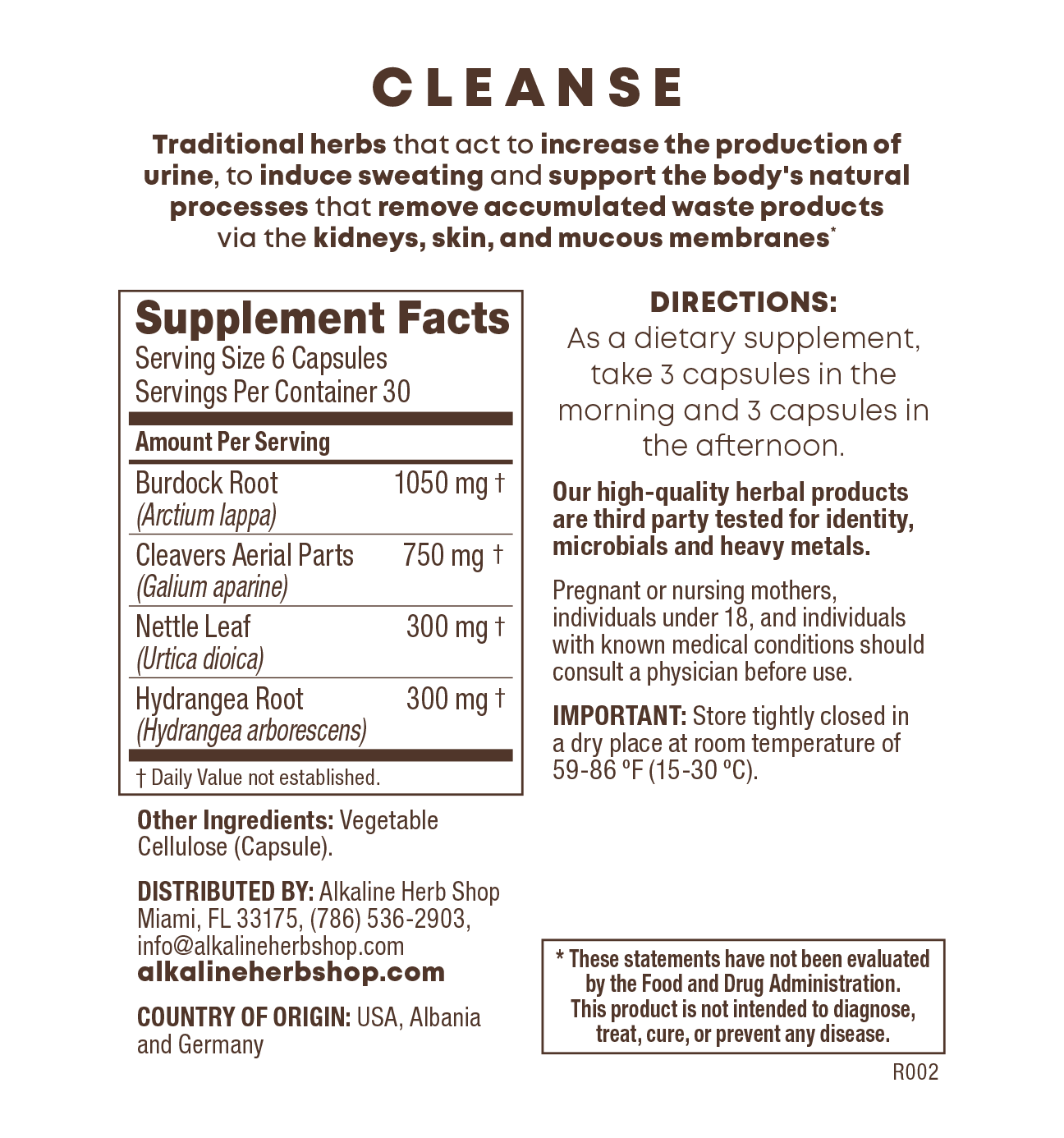 Cleanse Supplement 180 Capsules (Happy Lymph)