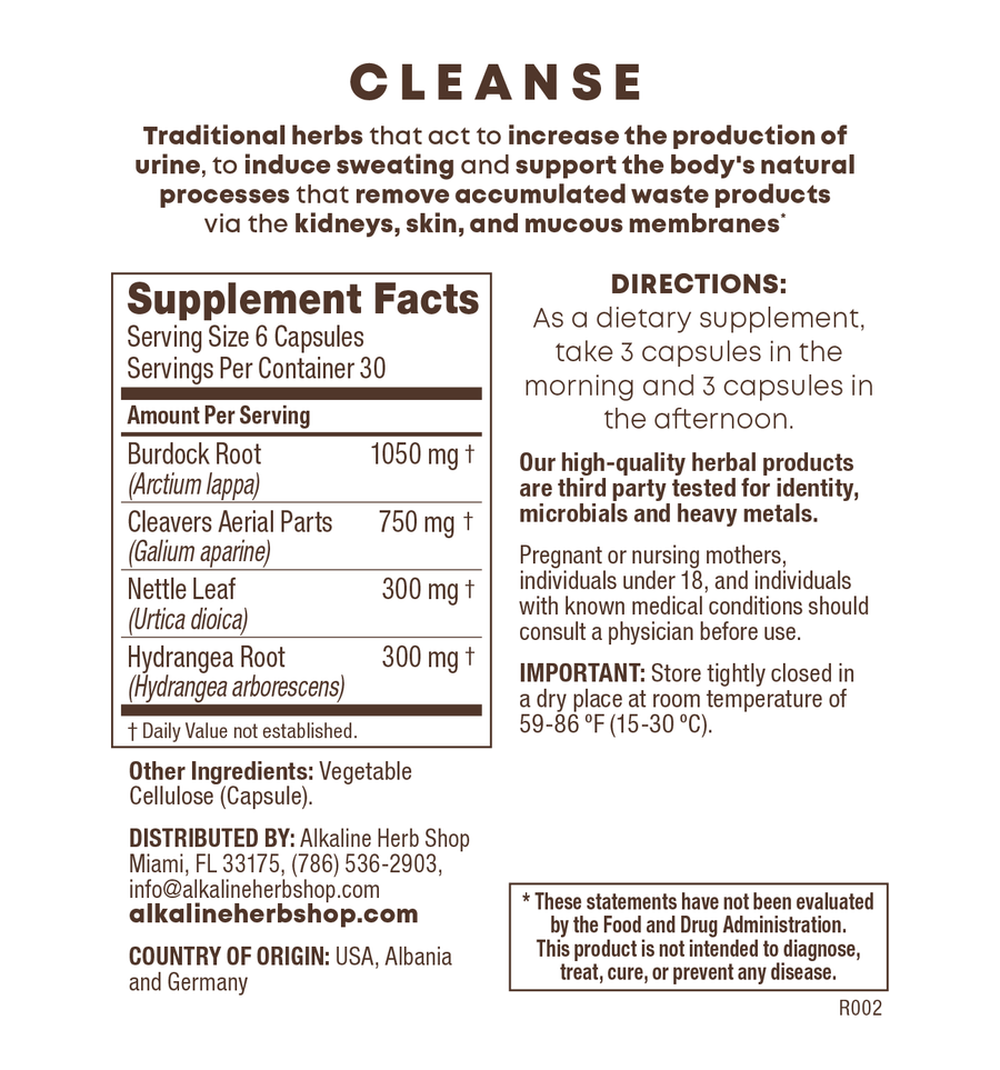 Cleanse Supplement 180 Capsules (Happy Lymph)