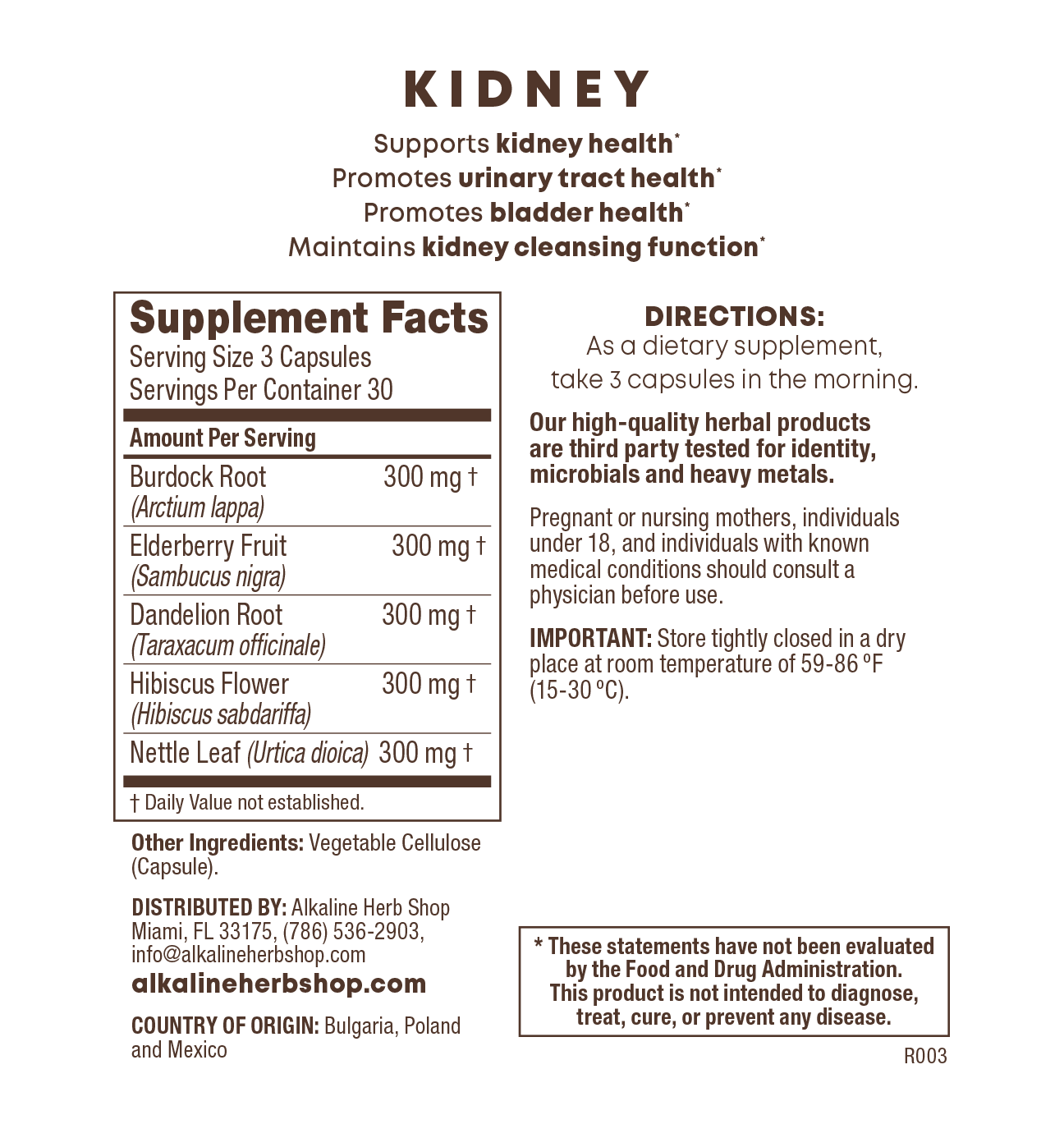 Healthy Kidney Bundle - Kidney Supplement, Nettle Supplement and Palo Azul