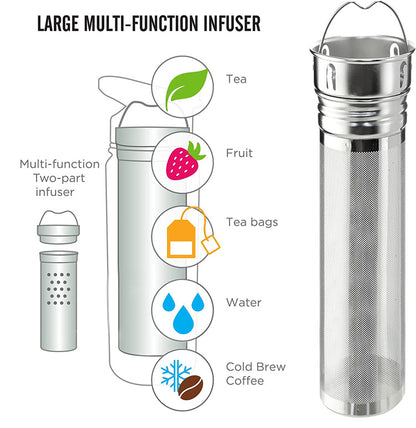 Sports Glass Bottle with Infuser