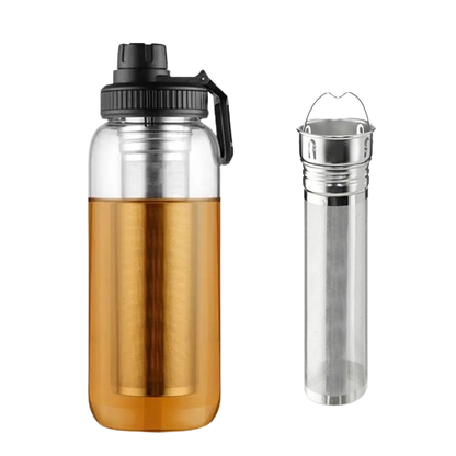 Sports Glass Bottle with Infuser