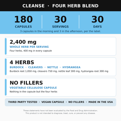 Cleanse Supplement 180 Capsules (Happy Lymph)