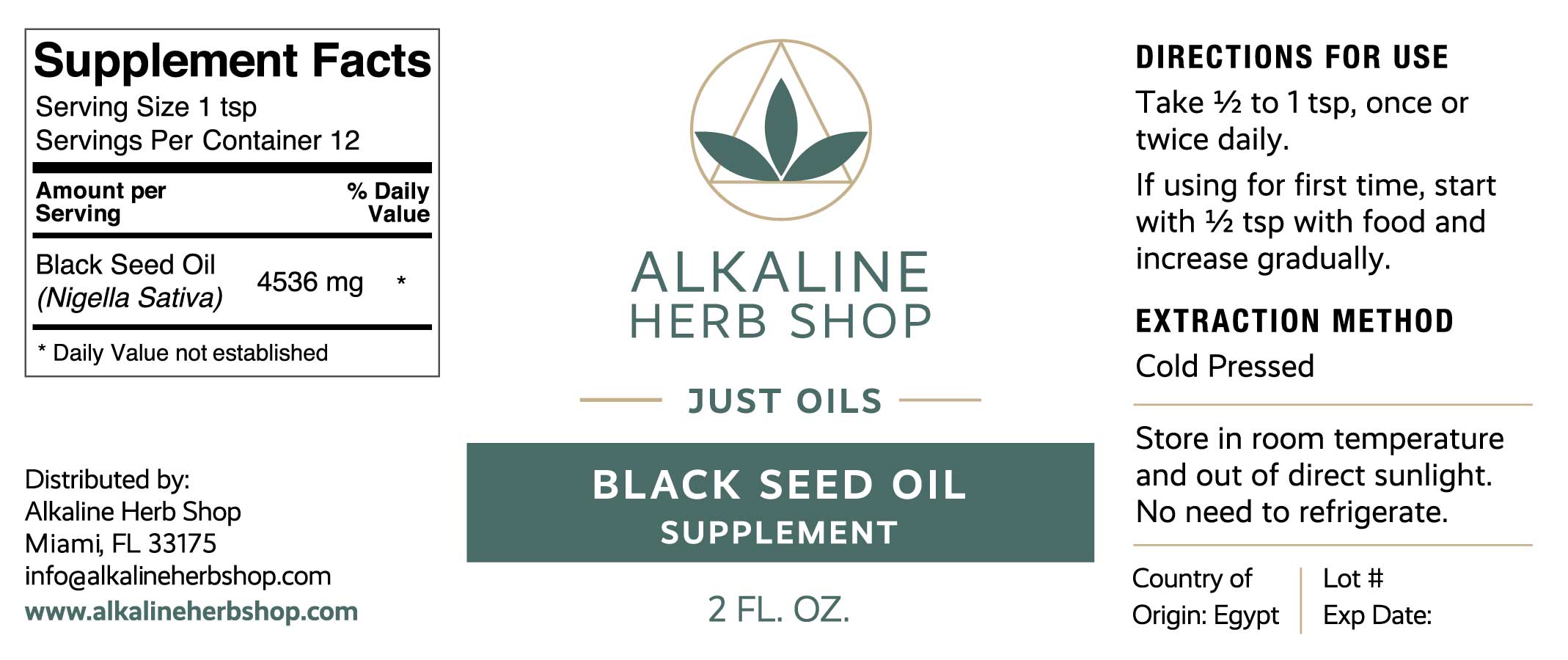 Black Seed Oil Alkaline 2 fl oz Black Seed Oil for Sale Alkaline